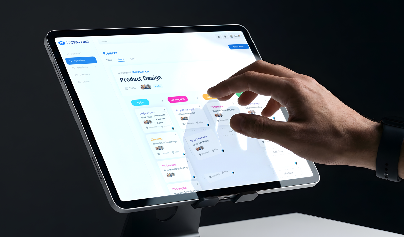 Workload project management app on tablet scaled