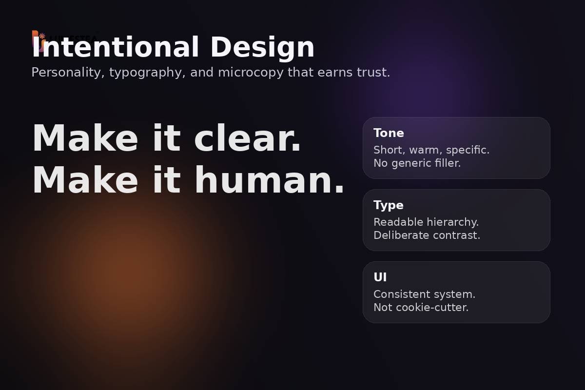 Intentional UX design in 2026 with personality, typography, and human touch