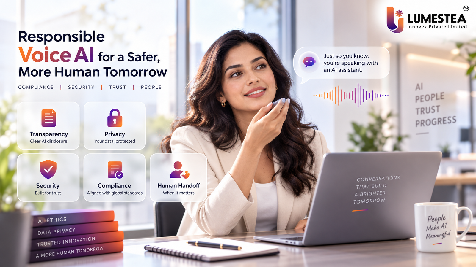 Voice AI compliance and transparency workflow for secure AI conversations