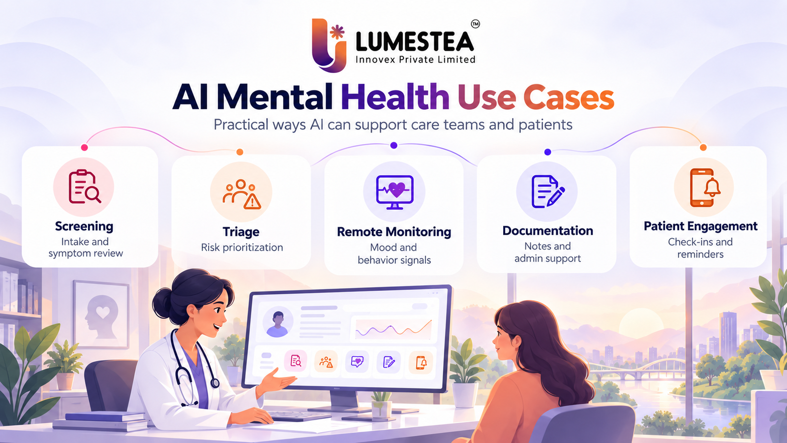 AI in Mental Health 228 AI mental health use cases including screening triage monitoring documentation and engagement